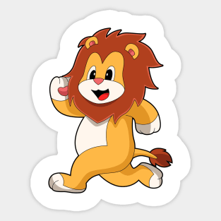 Lion Runner Running Sticker